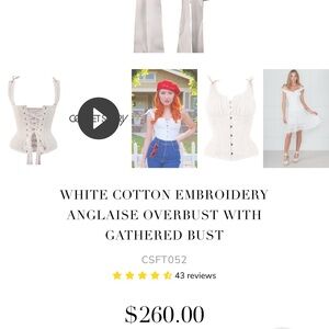 Elegant White Corset Top